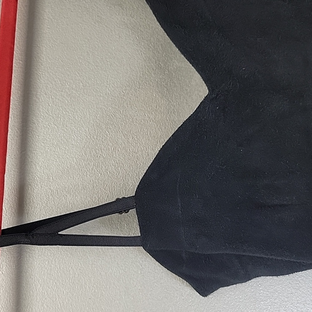 ONE TEASPOON black leather suede cotton baby doll mini dress sz 0, XS - Picture 3 of 10